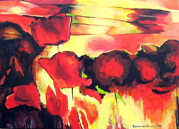 N162 abstracted poppies