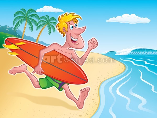 Surfer Going Surfing