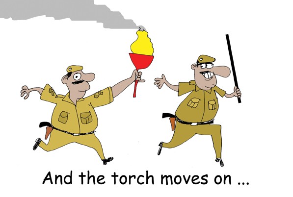 the olympic torch in india