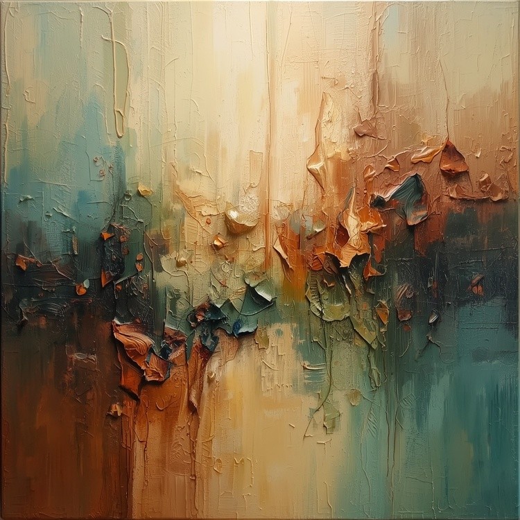 Earth & Echoes – Textured Abstract Landscape