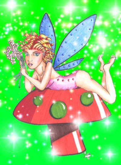 Fairy on Mushroom