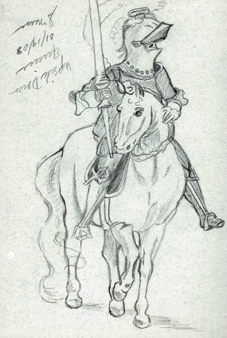 The Knight Drawing