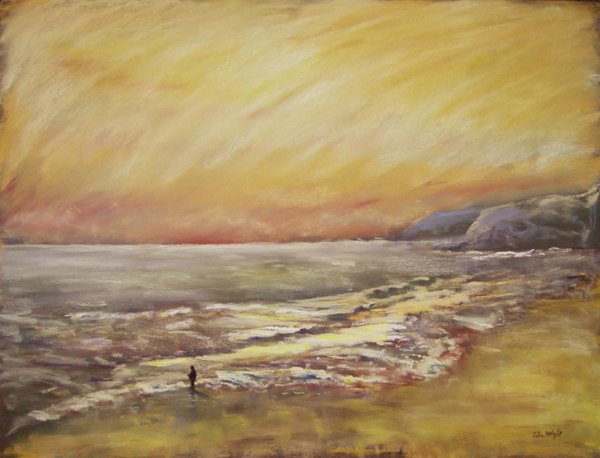 Under a Yellow Sky (Beach at Arran)