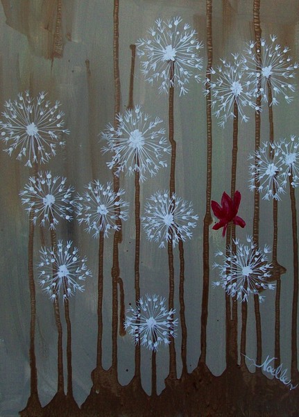 Soloist among the dandelions - cropped