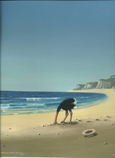 Ostrich on his holiday