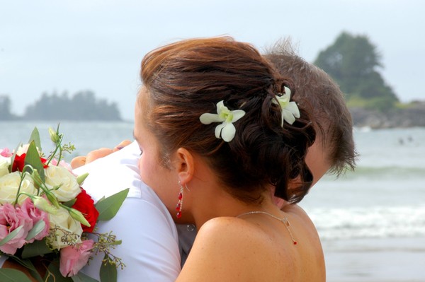 First married hug 
