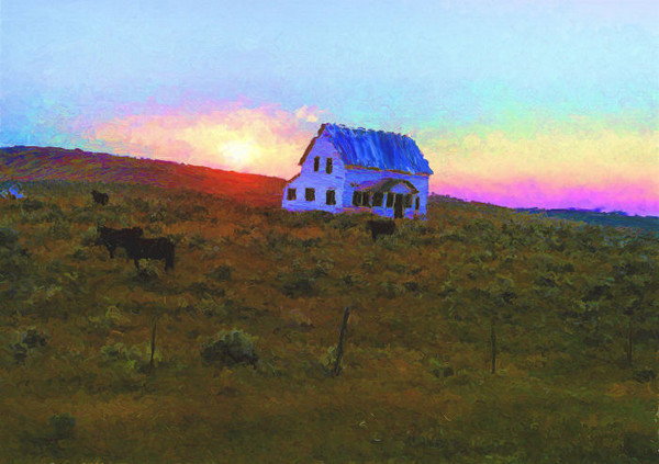 Sunset On a Hillside