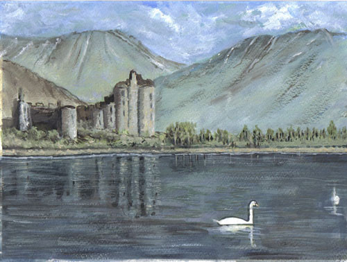 Kilchurn Castle at Loch Awe Scotland
