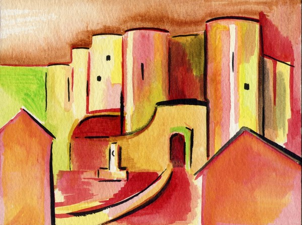 PEMBROKE CASTLE IN ORANGE
