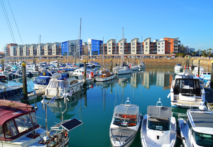 St Helier marina  in Jersey