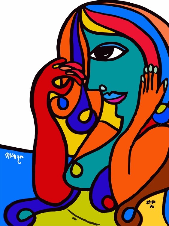 Mujer desnuda sentada