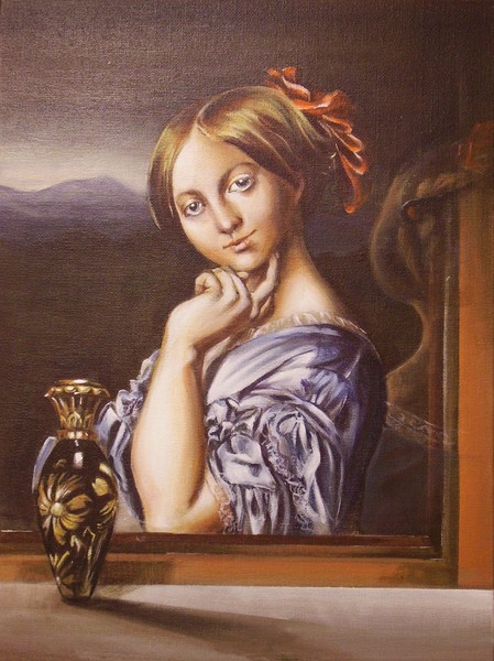 Behind the window