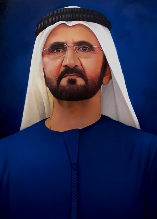 Arabic Painting: Sheikh Rashid Portrait Painting