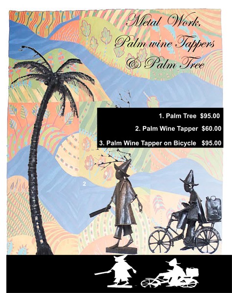 PALMWINE TAPPER AND PALM TREE