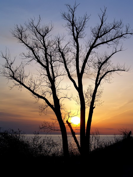 Early May Sunset over Lake Michigan
