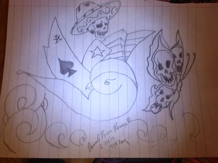 skull butterfly 