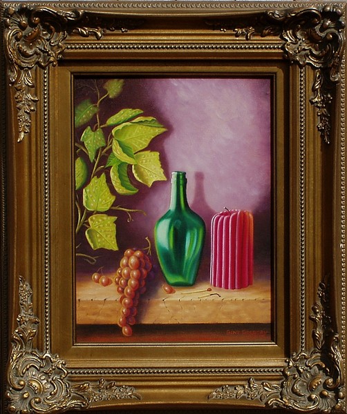 Fruit and candle