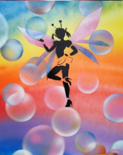 Fairy among bubbles