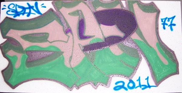 Spin Off Tag graffiti piece spray paint