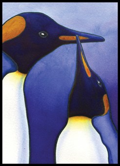 King Penguins - T in Blue