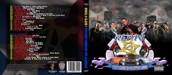 Rep'n 4 TEXAS CD cover (back & front)