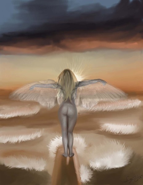 Angel on the beach
