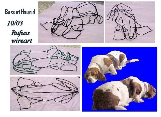 basset hound wireart