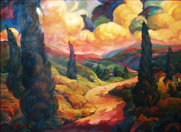 Road among the hills