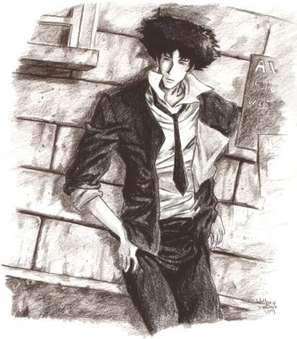 Spike Spiegel from Cowboy Bebop Instagram is weeabrookeart  Any  criticisms are welcome  rdrawing