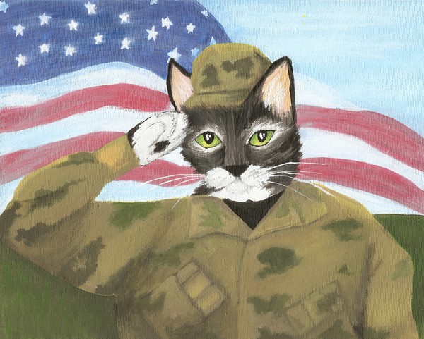 Cat Art - USA ARMY Soldier