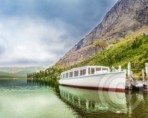 Josephine Lake, Boat, Glacier National Park