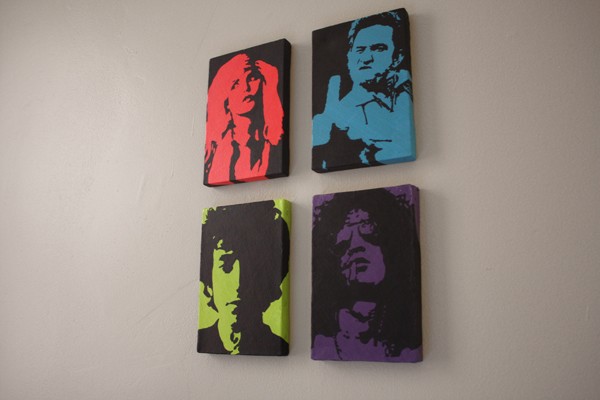 Blondie, Cash, Dylan & Slash Pop Art