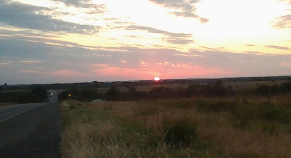 Sunset on Highway 51