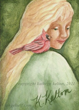 A Cardinal for Christmas ACEO