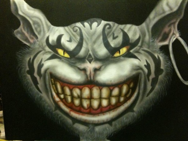 evil cat canvas