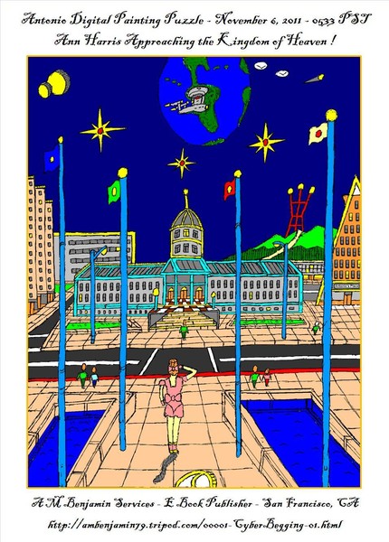 Earth over City Hall in Paradise