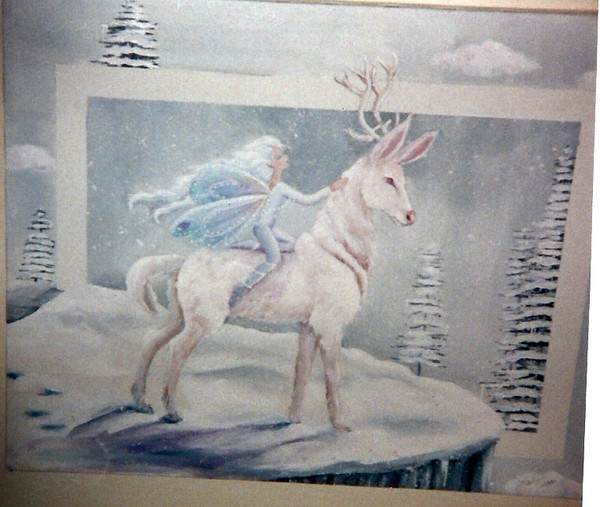 Snow Fairy on Albino Deer