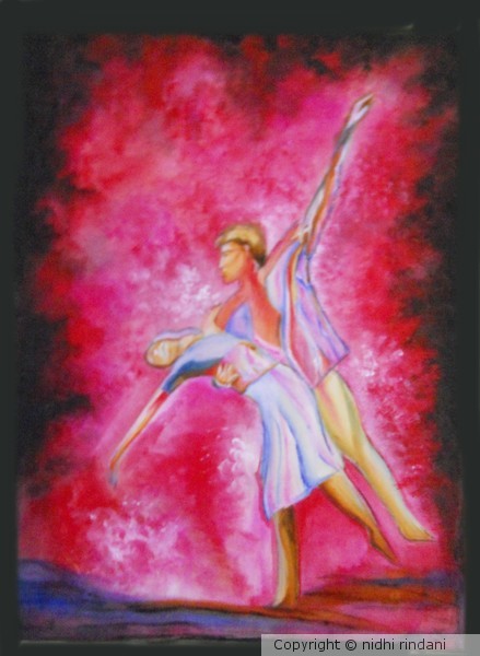 DANCING TWO HUMANS IN THE FIRE OF PATIENCE