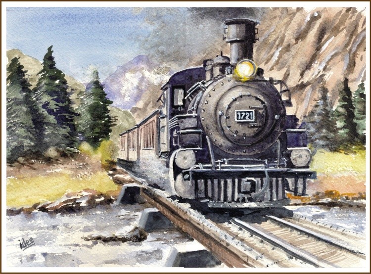 Railway through the mountains