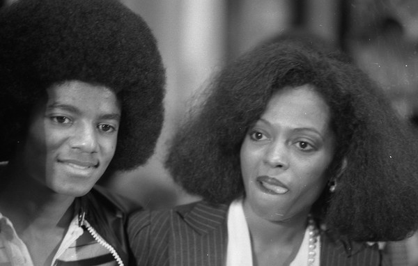 Diana and Michael at the Wiz press conference