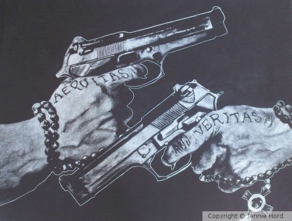 Boondock Saints hands 2011  colored pencil