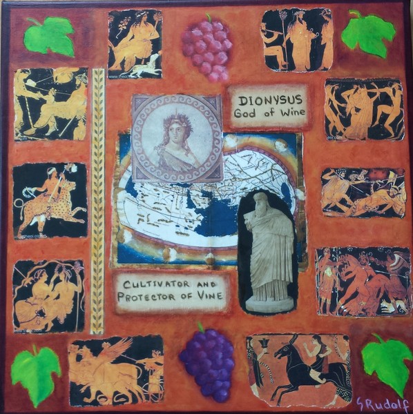 Dionysus, God of Wine Collage