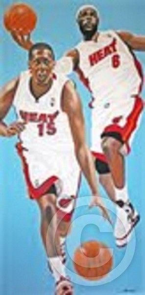 MIAMI HEAT 2013 MARIO CHALMERS, LEBRON by DON HALL