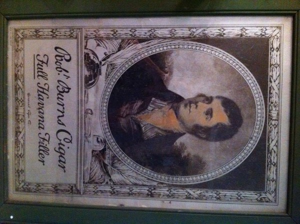 Robert (Rob't) Burns Cigar Poster / Ad