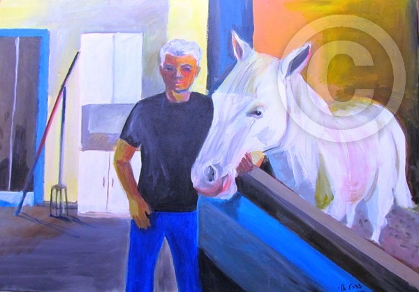 Yair and his horse100x70