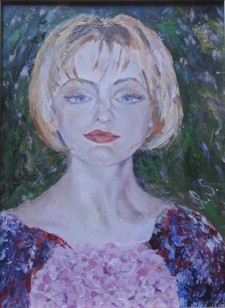 Girl with hydrangea
