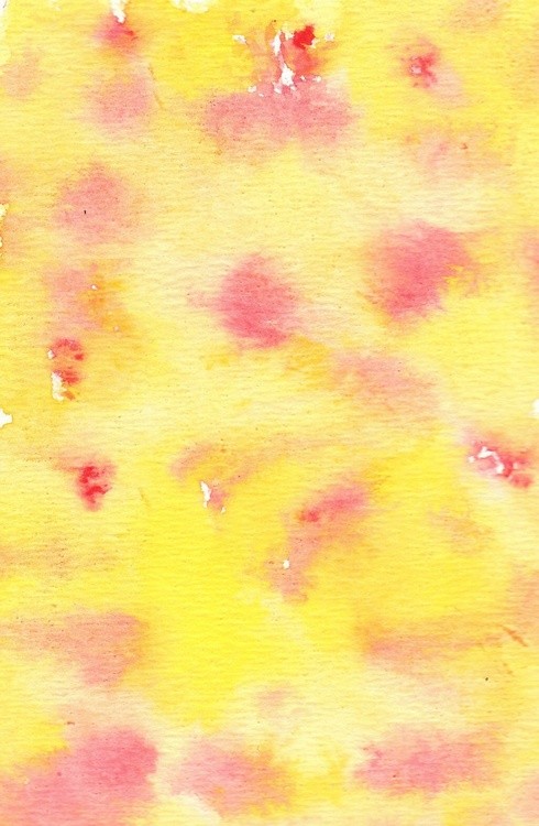 YELLOW WITH RED SPOTS