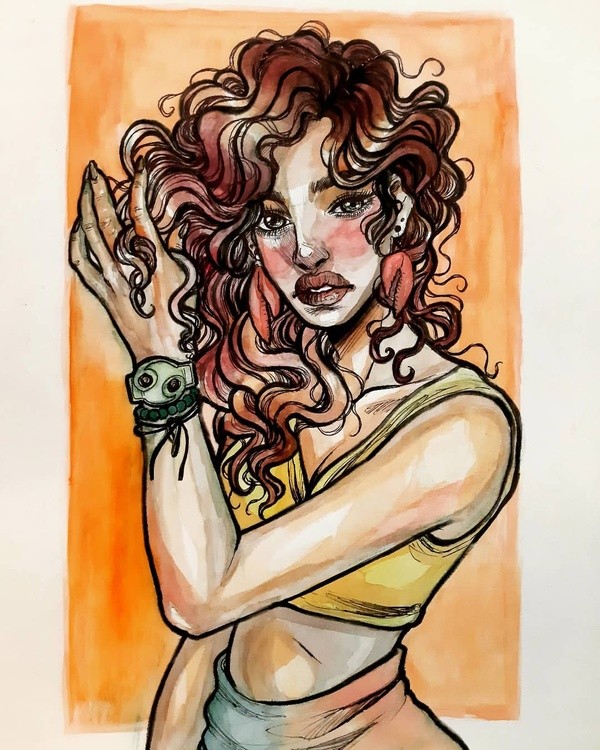 Finished my watercolor painting for the Cancer zodiac