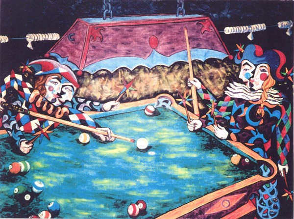 Jesters playing Pool