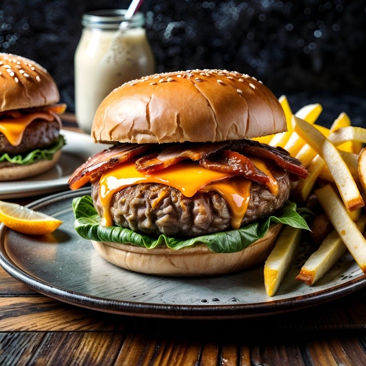 A delicious burger